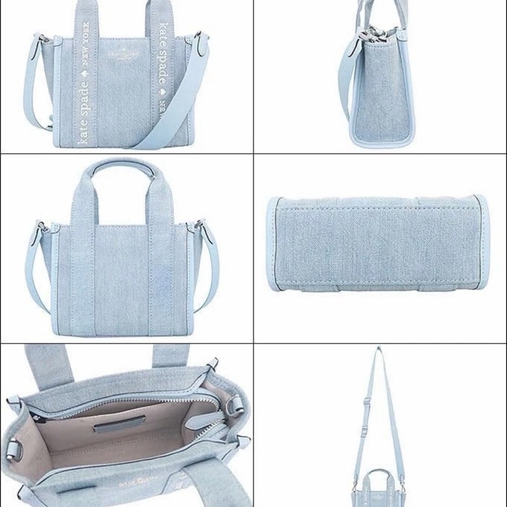 Kate spade Light Blue Denim ⭐️Sold OUT⭐️ Mini Tote with Logo Straps - Picture 2 of 4